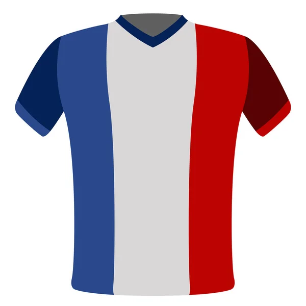 法国国旗 t恤衫 — 图库矢量图片