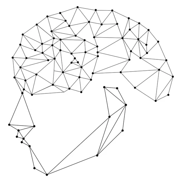Conception du cerveau linéaire — Image vectorielle