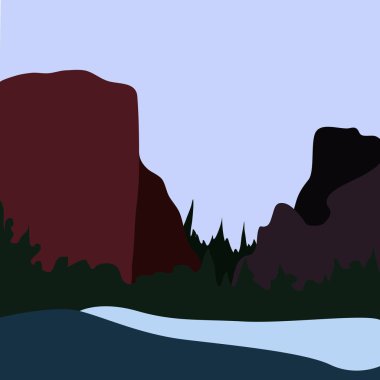 İzole manzara resim