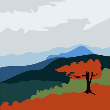 İzole manzara resim