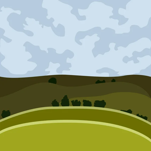 Geïsoleerde landschap afbeelding — Stockvector