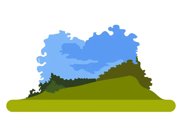 Geïsoleerde landschap afbeelding — Stockvector