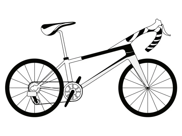 Silhouette vélo de course — Image vectorielle