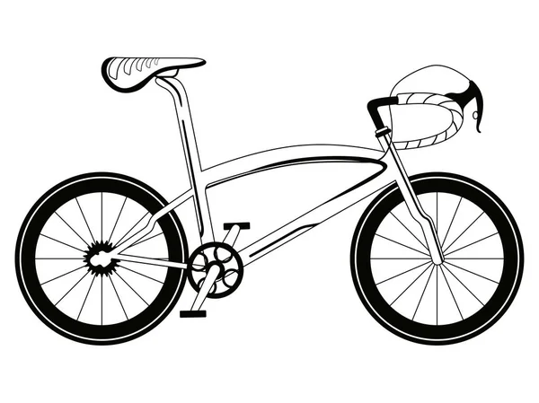 Silhouette bicicletta da corsa — Vettoriale Stock