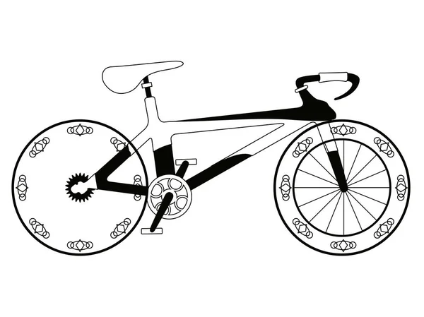 Silhouette vélo de course — Image vectorielle