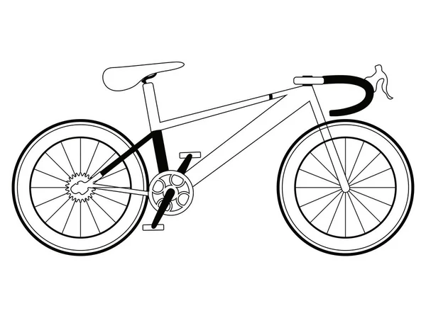 Silueta de bicicleta de carreras — Vector de stock