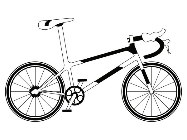 Silhouette vélo de course — Image vectorielle