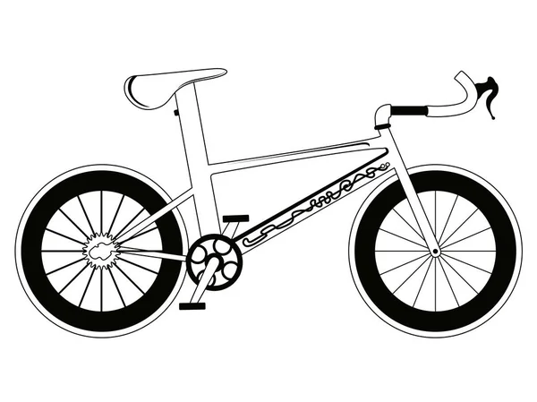 Racing cykel siluett — Stock vektor