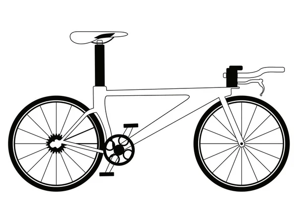Silhouette vélo de course — Image vectorielle