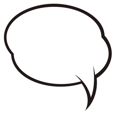 İzole boş komik konuşma balonu