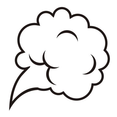 İzole boş komik konuşma balonu