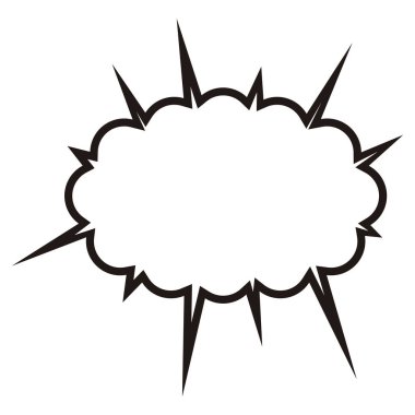 İzole boş komik konuşma balonu