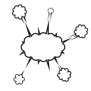 İzole boş komik konuşma balonu