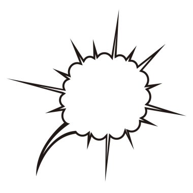 İzole boş komik konuşma balonu