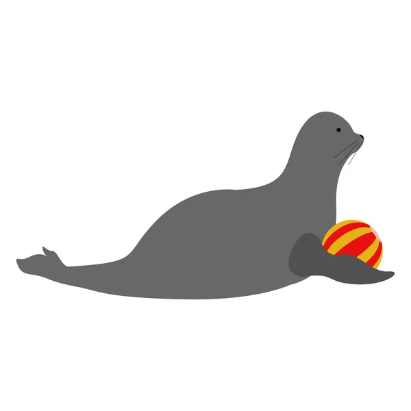 Isolated circus seal — Stock Vector