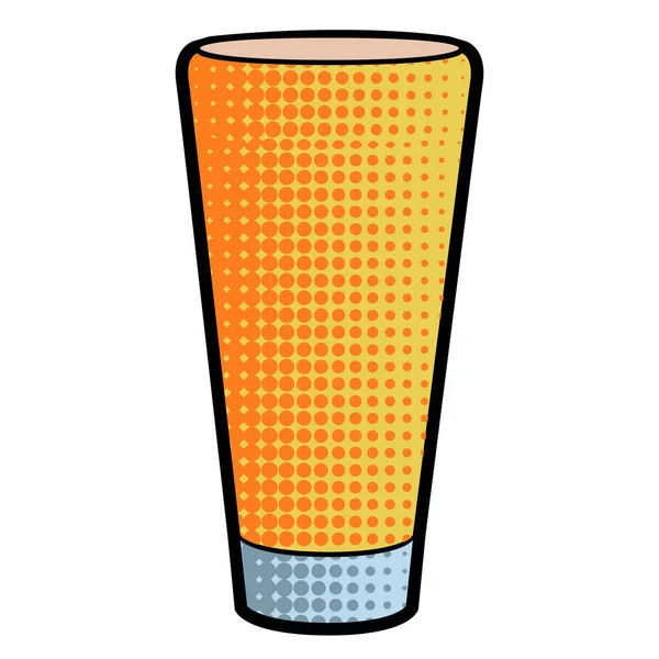 Halftoned bier glas stijlicoon — Stockvector