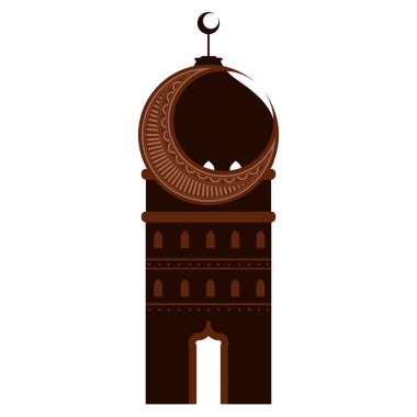 Arapça tapınakları ile moon. Ramazan Kareem