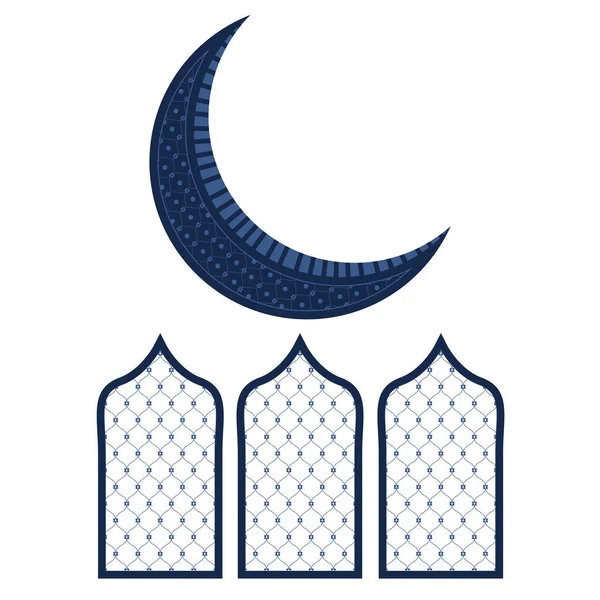 Abstrakter Mond. ramadan kareem konzept — Stockvektor