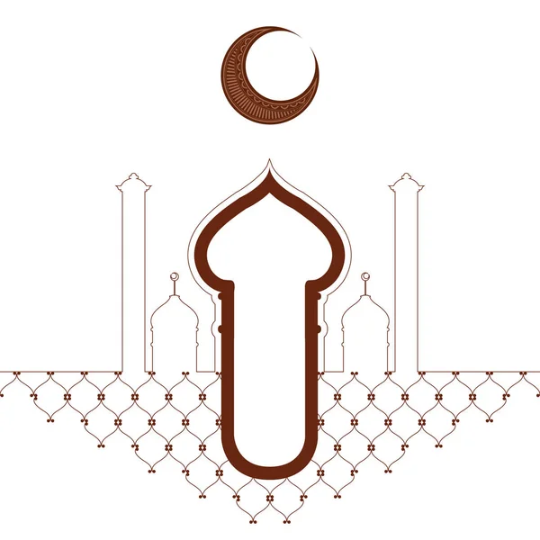 Abstrakta arabiska templet. Ramadan kareem — Stock vektor