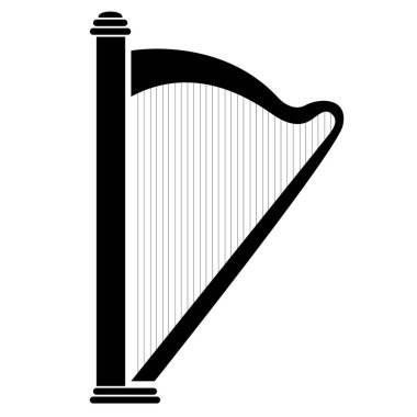 İzole arp müzik aleti simgesi