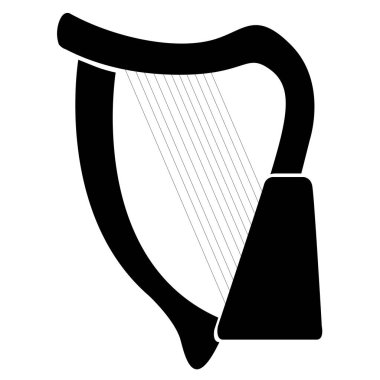 İzole arp müzik aleti simgesi