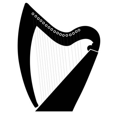 İzole arp müzik aleti simgesi