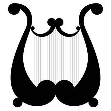 İzole arp müzik aleti simgesi