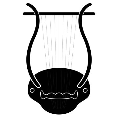 İzole arp müzik aleti simgesi