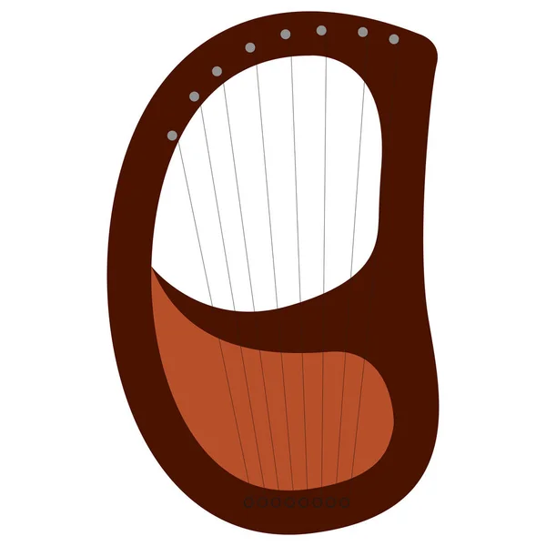 Instrument de musique isolé pour harpe — Image vectorielle