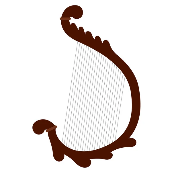 Instrument de musique isolé pour harpe — Image vectorielle