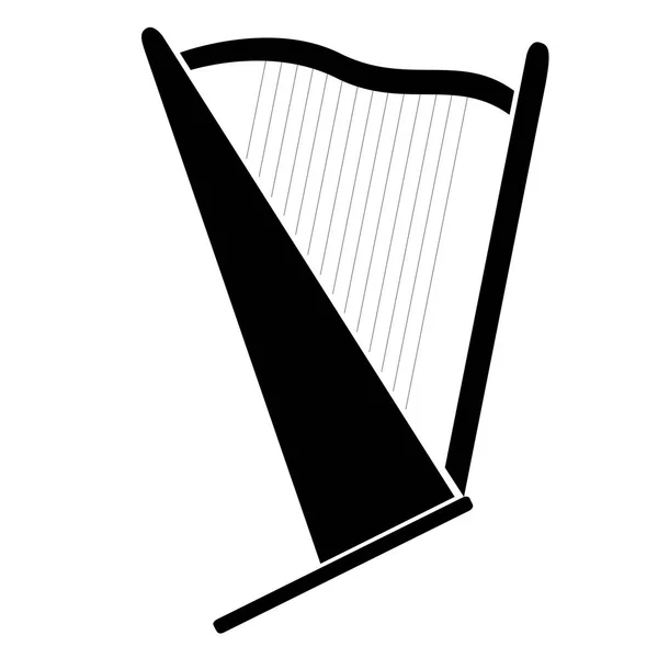 Icono de instrumento musical de arpa aislado — Archivo Imágenes Vectoriales