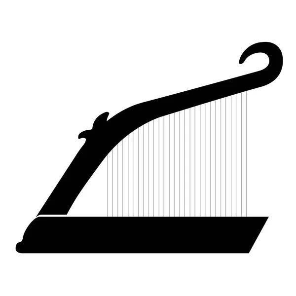 Ícone de instrumento musical harpa isolado — Vetor de Stock