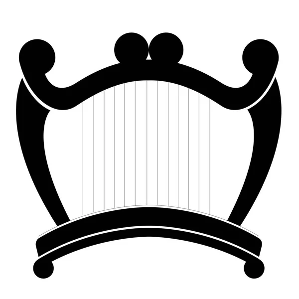 Isolated harp musical instrument icon — Stock Vector