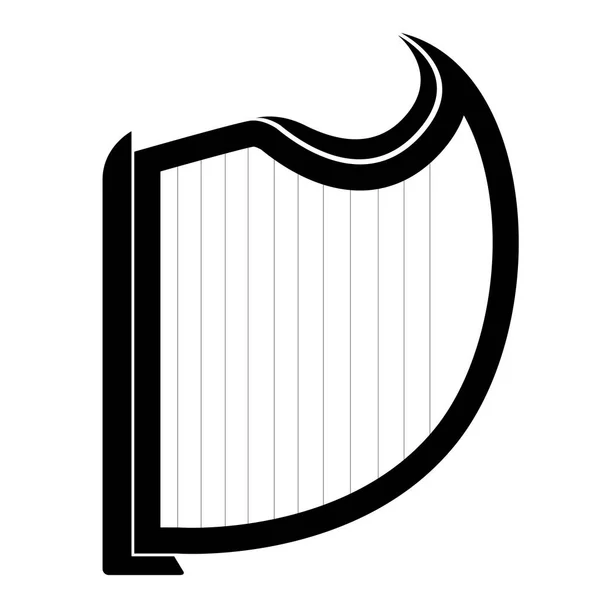 Isolated harp musical instrument icon — Stock Vector