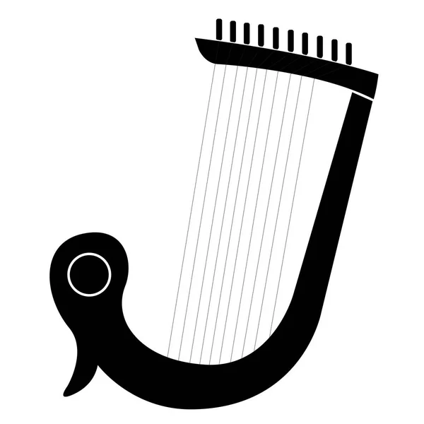 Icono de instrumento musical de arpa aislado — Archivo Imágenes Vectoriales