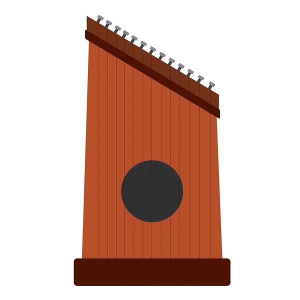 Geïsoleerde harp muziekinstrument — Stockvector