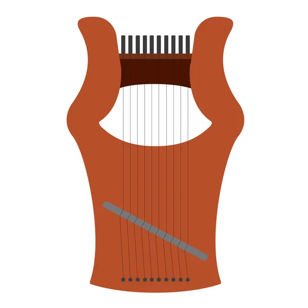 Instrument muzyczny na białym tle harfa — Wektor stockowy