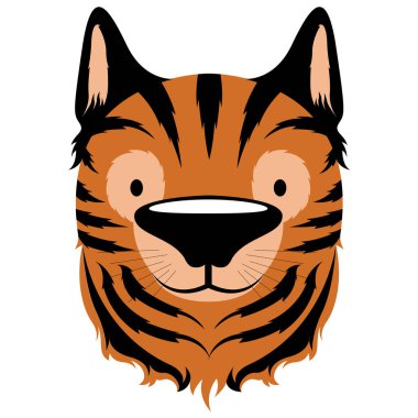 İzole sevimli kaplan avatar