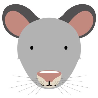 İzole sevimli fare avatar