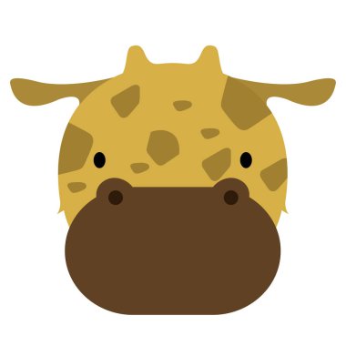 İzole sevimli zürafa avatar