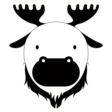 İzole sevimli geyik avatar