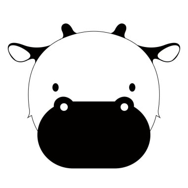 İzole şirin inek avatar