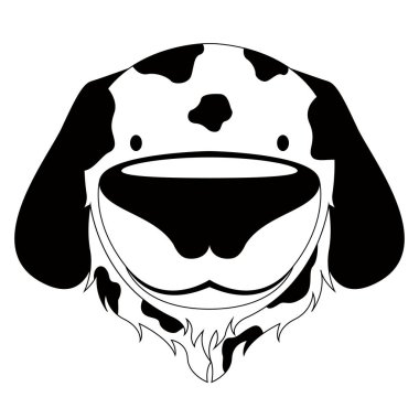 İzole sevimli köpek avatar