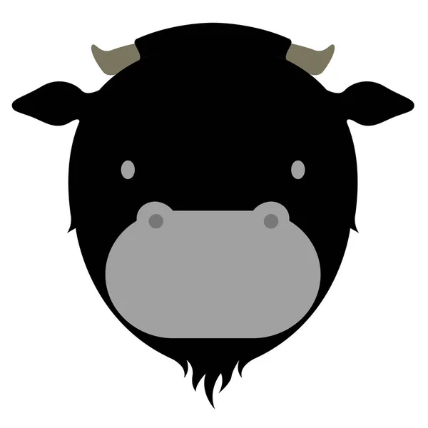 Izolované roztomilé býka avatar — Stockový vektor