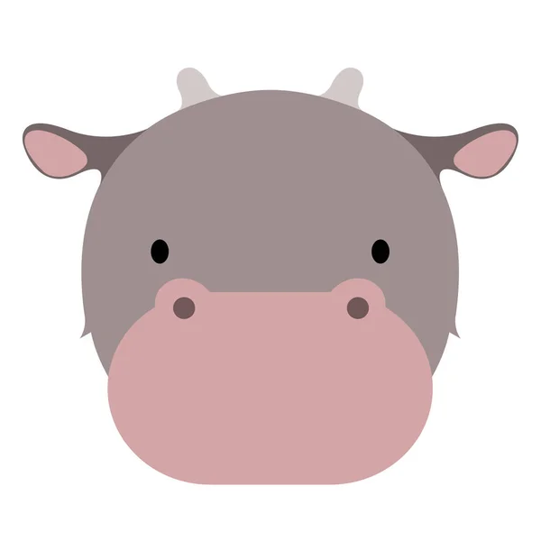 Geïsoleerde schattige koe avatar — Stockvector