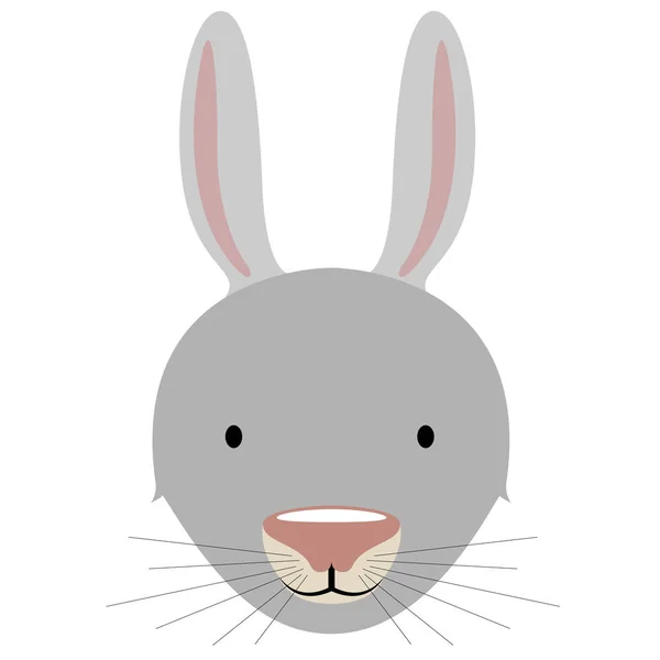 Aislado lindo conejo avatar — Vector de stock