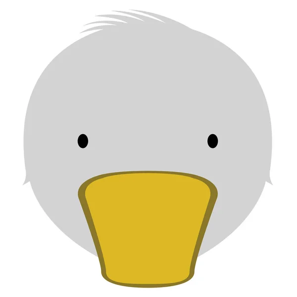 Isolierte süße Ente Avatar — Stockvektor
