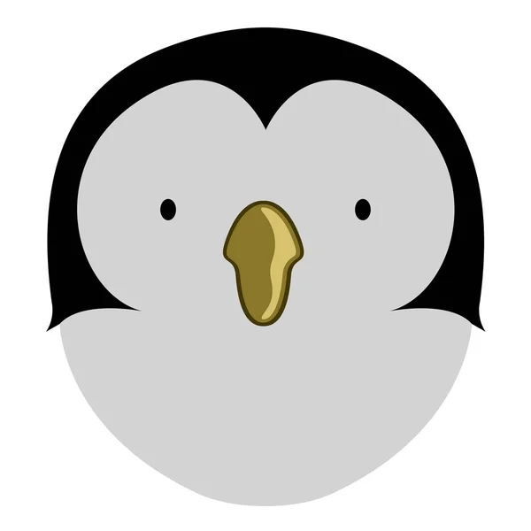 Izolované roztomilý tučňák avatar — Stockový vektor