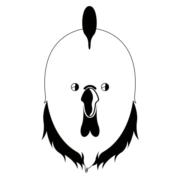 Isolierte niedliche Huhn Avatar — Stockvektor