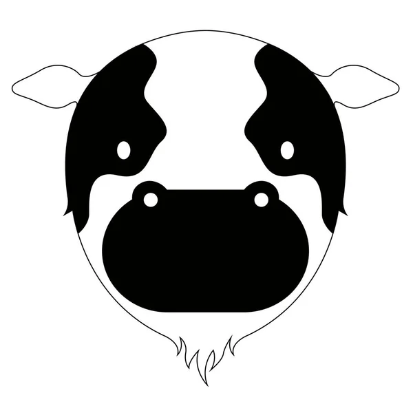 Avatar de vaca lindo aislado — Vector de stock